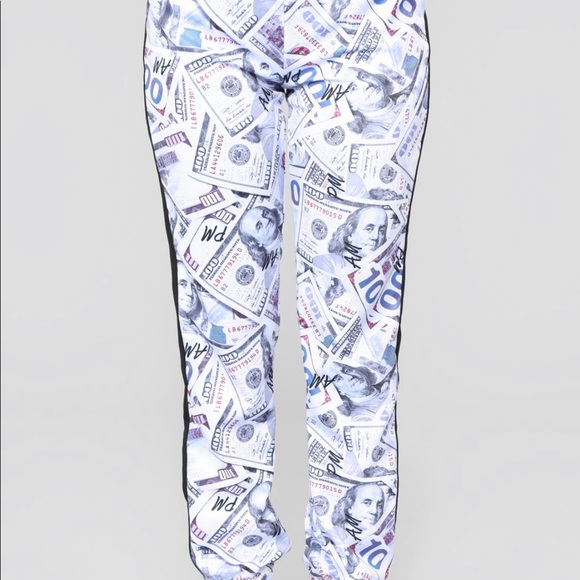 Throw Some More Print Joggers with Dollar Bills - Picture 3 of 8